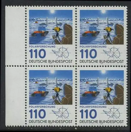 BUND 1981 Michel-Nummer 1100 postfrisch BLOCK RÄNDER links
