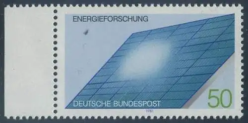 BUND 1981 Michel-Nummer 1101 postfrisch EINZELMARKE RAND links