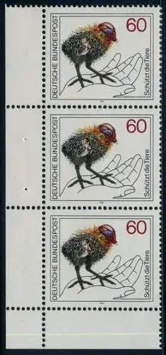 BUND 1981 Michel-Nummer 1102 postfrisch vert.STRIP(3) ECKRAND unten links
