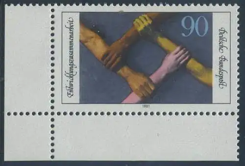 BUND 1981 Michel-Nummer 1103 postfrisch EINZELMARKE ECKRAND unten links