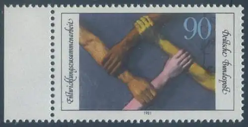 BUND 1981 Michel-Nummer 1103 postfrisch EINZELMARKE RAND links