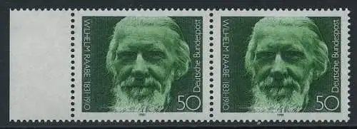 BUND 1981 Michel-Nummer 1104 postfrisch horiz.PAAR RAND links