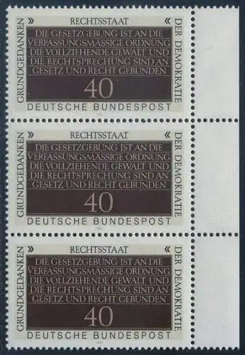 BUND 1981 Michel-Nummer 1105 postfrisch vert.STRIP(3) RAND rechts