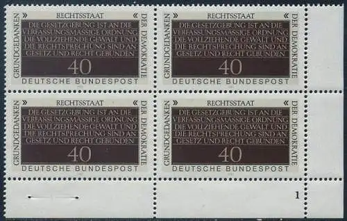 BUND 1981 Michel-Nummer 1105 postfrisch BLOCK ECKRAND unten rechts (FN)