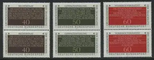 BUND 1981 Michel-Nummer 1105-1107 postfrisch SATZ(3) vert.PAARE