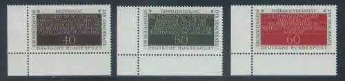 BUND 1981 Michel-Nummer 1105-1107 postfrisch SATZ(3) EINZELMARKEN ECKRÄNDER unten links