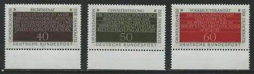 BUND 1981 Michel-Nummer 1105-1107 postfrisch SATZ(3) EINZELMARKEN RÄNDER unten