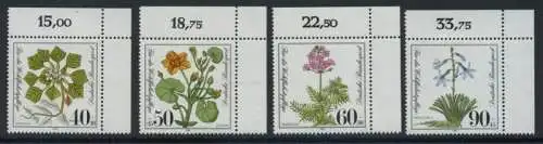 BUND 1981 Michel-Nummer 1108-1111 postfrisch SATZ(4) EINZELMARKEN ECKRÄNDER oben rechts