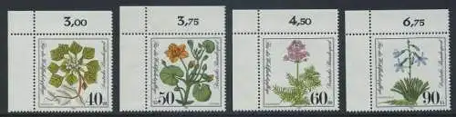 BUND 1981 Michel-Nummer 1108-1111 postfrisch SATZ(4) EINZELMARKEN ECKRÄNDER oben links