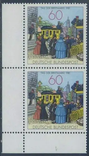 BUND 1981 Michel-Nummer 1112 postfrisch vert.PAAR ECKRAND unten links