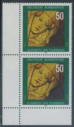 BUND 1981 Michel-Nummer 1114 postfrisch vert.PAAR ECKRAND unten links