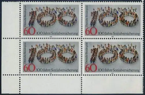 BUND 1981 Michel-Nummer 1116 postfrisch BLOCK ECKRAND unten links