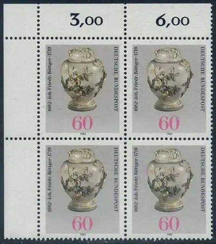 BUND 1982 Michel-Nummer 1118 postfrisch BLOCK ECKRAND oben links