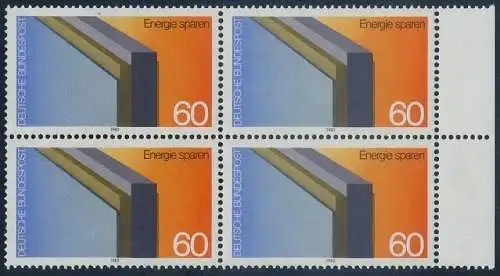 BUND 1982 Michel-Nummer 1119 postfrisch BLOCK RÄNDER rechts