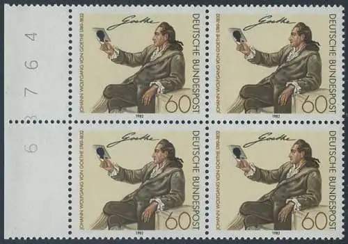 BUND 1982 Michel-Nummer 1121 postfrisch BLOCK RÄNDER links (BZ)