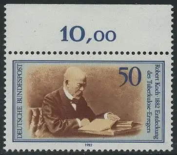 BUND 1982 Michel-Nummer 1122 postfrisch EINZELMARKE RAND oben (a)