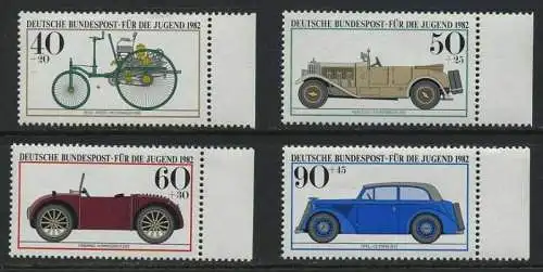 BUND 1982 Michel-Nummer 1123-1126 postfrisch SATZ(4) EINZELMARKEN RÄNDER rechts
