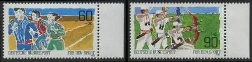BUND 1982 Michel-Nummer 1127-1128 postfrisch SATZ(2) EINZELMARKEN RÄNDER rechts