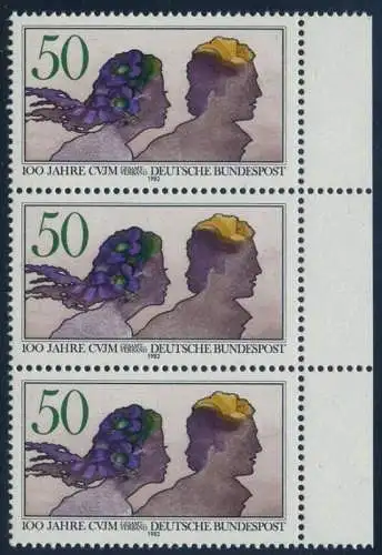 BUND 1982 Michel-Nummer 1133 postfrisch vert.STRIP(3) RAND rechts