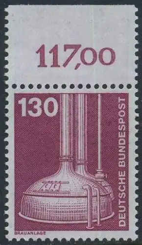 BUND 1982 Michel-Nummer 1135 postfrisch EINZELMARKE RAND oben (c)