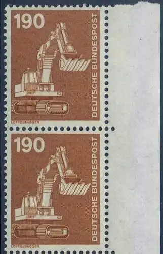 BUND 1982 Michel-Nummer 1136 postfrisch vert.PAAR RAND rechts