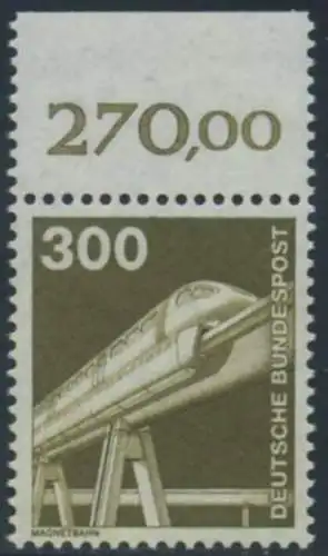BUND 1982 Michel-Nummer 1138 postfrisch EINZELMARKE RAND oben (c)