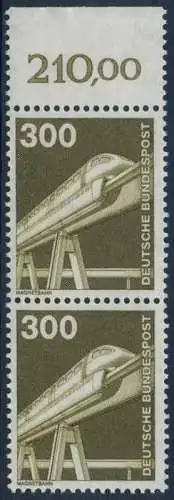 BUND 1982 Michel-Nummer 1138 postfrisch vert.PAAR RAND oben