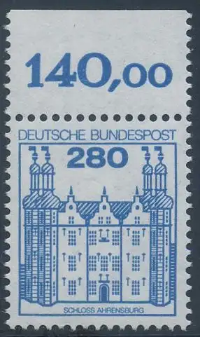 BUND 1982 Michel-Nummer 1142 postfrisch EINZELMARKE RAND oben