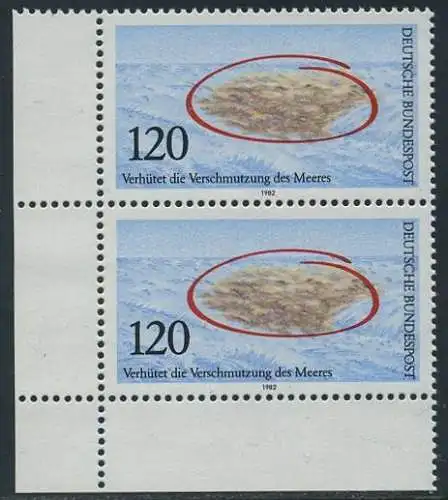 BUND 1982 Michel-Nummer 1144 postfrisch vert.PAAR ECKRAND unten links