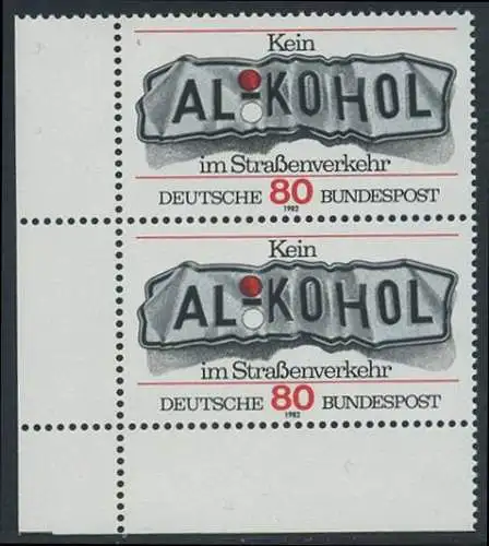 BUND 1982 Michel-Nummer 1145 postfrisch vert.PAAR ECKRAND unten links