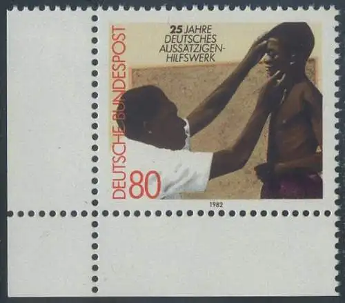BUND 1982 Michel-Nummer 1146 postfrisch EINZELMARKE ECKRAND unten links