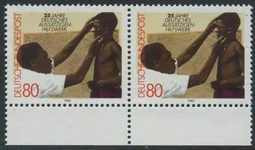 BUND 1982 Michel-Nummer 1146 postfrisch horiz.PAAR RAND unten