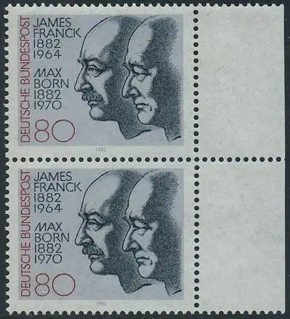 BUND 1982 Michel-Nummer 1147 postfrisch vert.PAAR RAND rechts