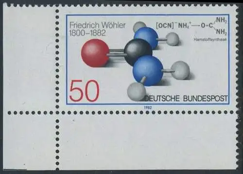 BUND 1982 Michel-Nummer 1148 postfrisch EINZELMARKE ECKRAND unten links