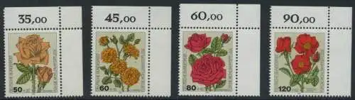 BUND 1982 Michel-Nummer 1150-1153 postfrisch SATZ(4) EINZELMARKEN ECKRÄNDER oben rechts