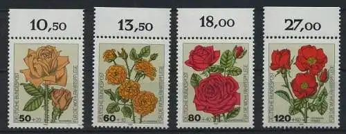 BUND 1982 Michel-Nummer 1150-1153 postfrisch SATZ(4) EINZELMARKEN RÄNDER oben (a)