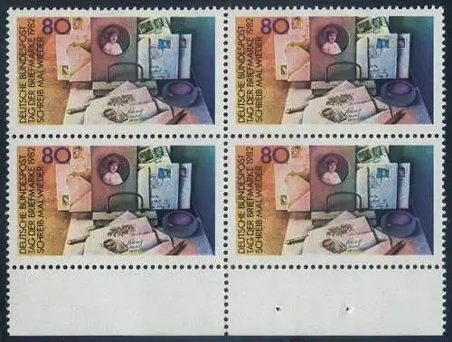 BUND 1982 Michel-Nummer 1154 postfrisch BLOCK RÄNDER unten