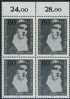 BUND 1983 Michel-Nummer 1162 postfrisch BLOCK RÄNDER oben