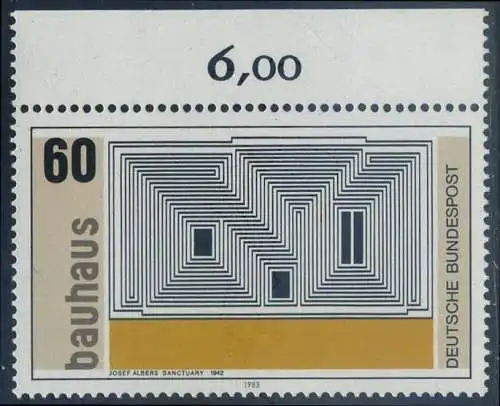 BUND 1983 Michel-Nummer 1165 postfrisch EINZELMARKE RAND oben