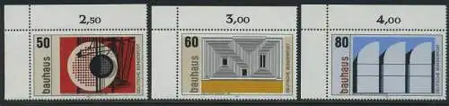 BUND 1983 Michel-Nummer 1164-1166 postfrisch SATZ(3) EINZELMARKEN ECKRÄNDER oben links