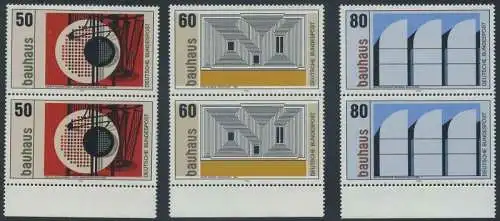 BUND 1983 Michel-Nummer 1164-1166 postfrisch SATZ(3) vert.PAARE RÄNDER unten