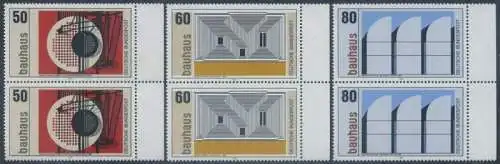 BUND 1983 Michel-Nummer 1164-1166 postfrisch SATZ(3) vert.PAARE RÄNDER rechts