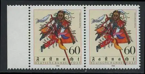 BUND 1983 Michel-Nummer 1167 postfrisch horiz.PAAR RAND links