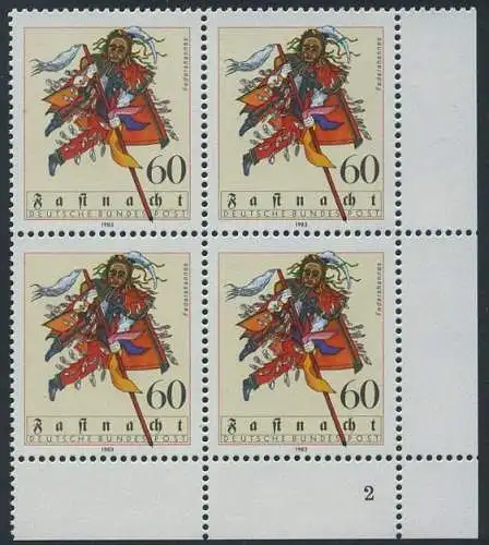 BUND 1983 Michel-Nummer 1167 postfrisch BLOCK ECKRAND unten rechts (FN)