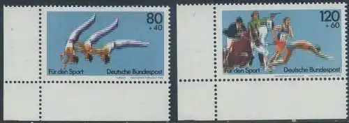 BUND 1983 Michel-Nummer 1172-1173 postfrisch SATZ(2) EINZELMARKEN ECKRÄNDER unten links