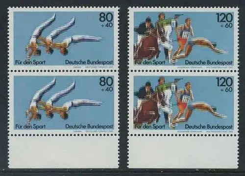 BUND 1983 Michel-Nummer 1172-1173 postfrisch SATZ(2) vert.PAARE RÄNDER unten