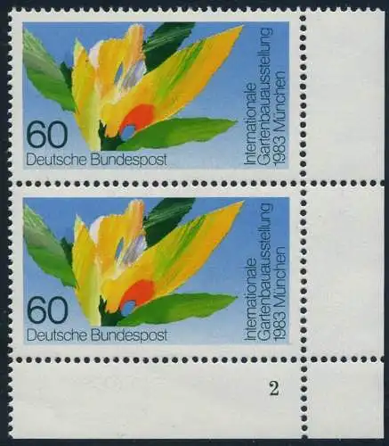 BUND 1983 Michel-Nummer 1174 postfrisch vert.PAAR ECKRAND unten rechts