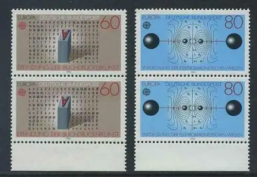 BUND 1983 Michel-Nummer 1175-1176 postfrisch SATZ(2) vert.PAARE RÄNDER unten