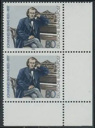 BUND 1983 Michel-Nummer 1177 postfrisch vert.PAAR ECKRAND unten rechts