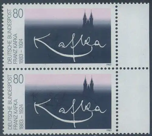 BUND 1983 Michel-Nummer 1178 postfrisch vert.PAAR RAND rechts